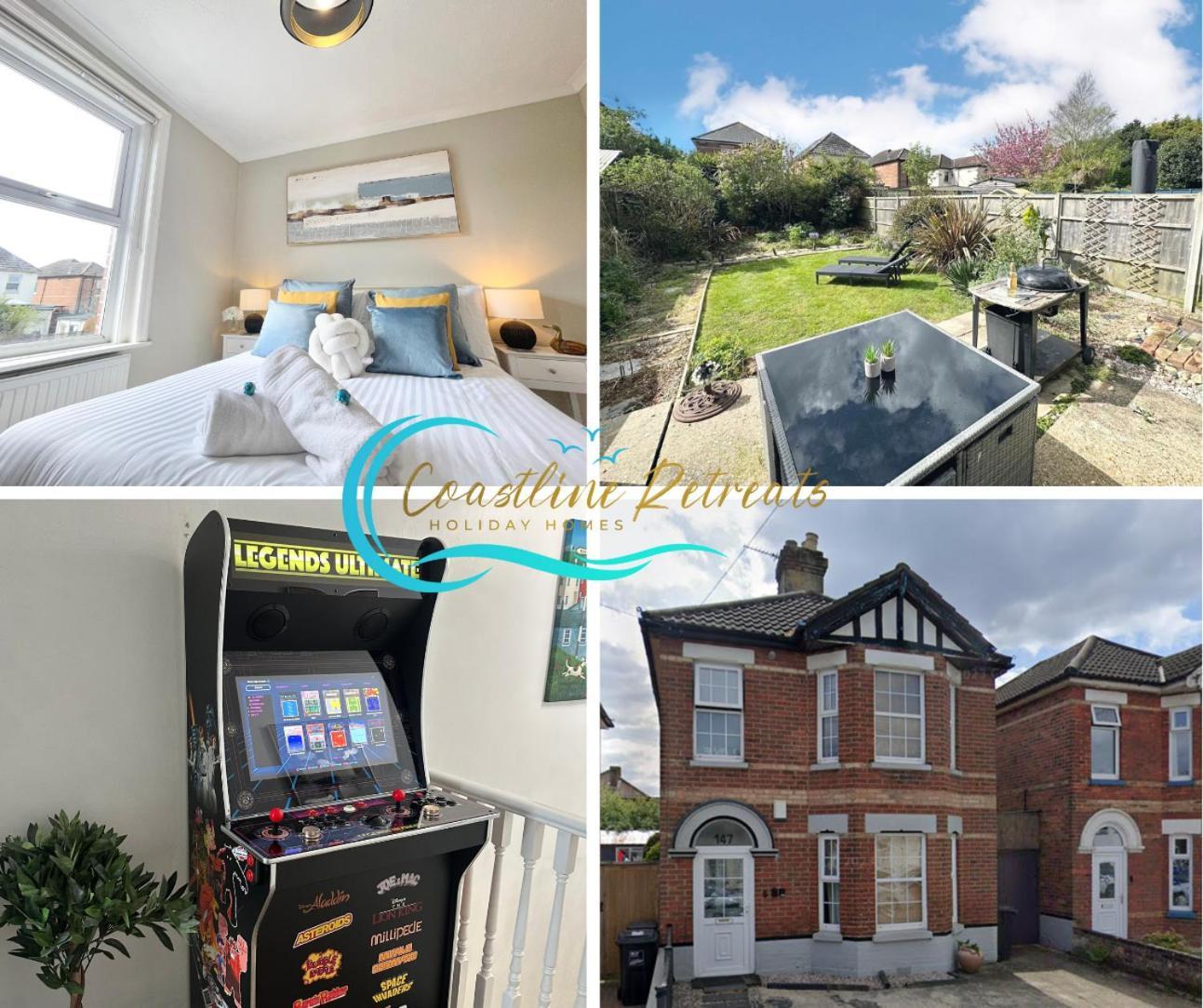 The Capstone Retreat - Beautiful Detached Family Home By Coastline Retreats, Arcade Machine, Parking, Bbq Bournemouth Eksteriør bilde